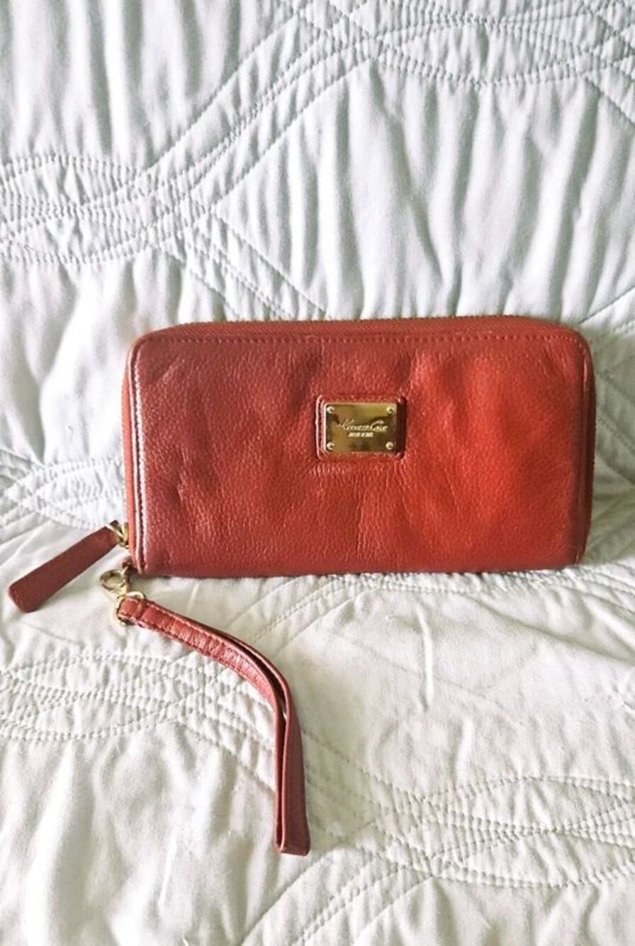 Leather Burgundy Wristlet Wallet  | KCNY